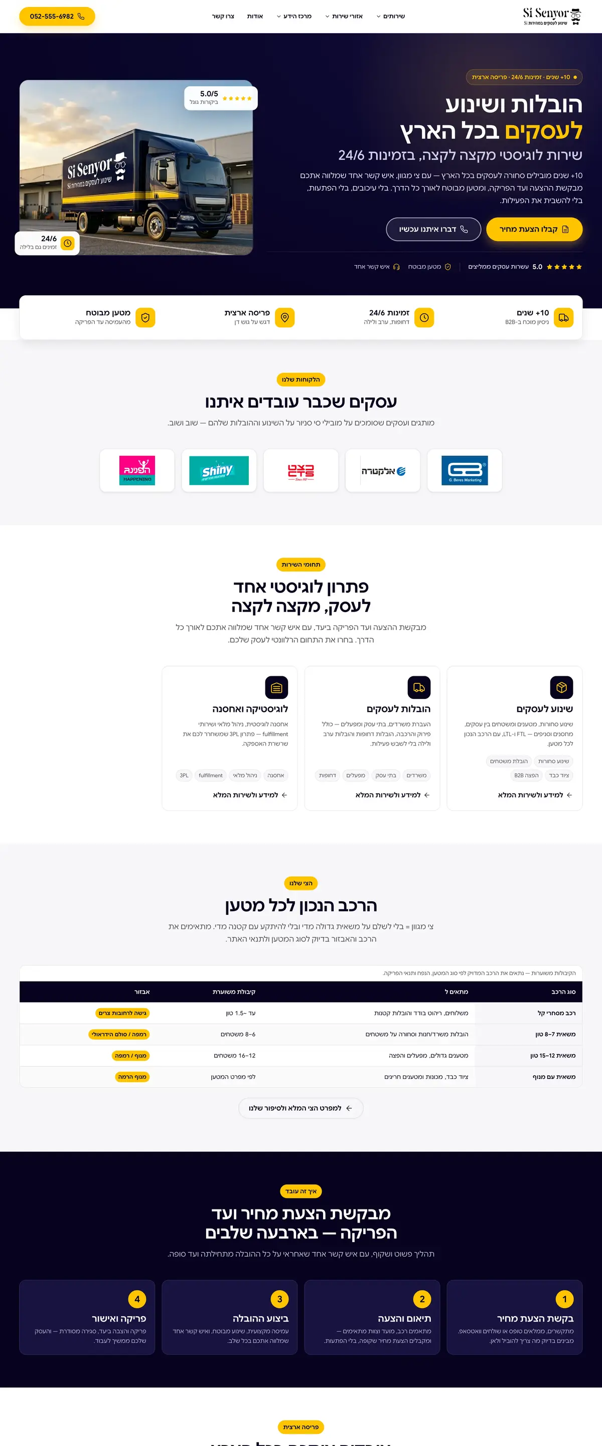 סי סניור — בניית אתר תדמית